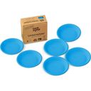 FAIR ZONE Natural Rubber Pot Coasters, 6 Pack - Petrol