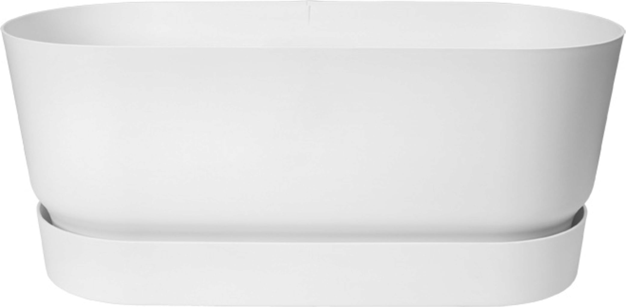 greenville terrace trough 80cm with wheels - White