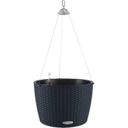 Lechuza Pot de Fleurs Suspendu NIDO Cottage 35 - Noir graphite