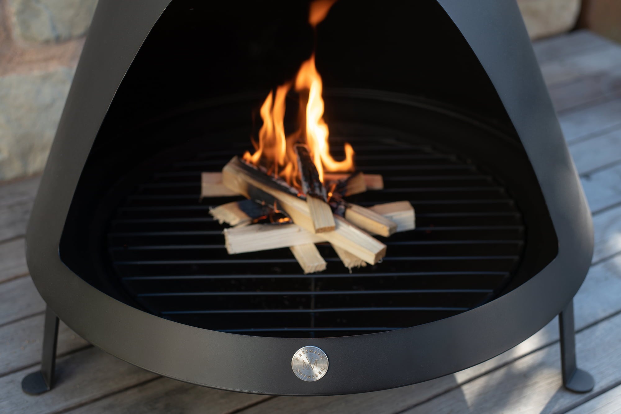 Westmann Fire Pit & Smoke Outlet  - Black