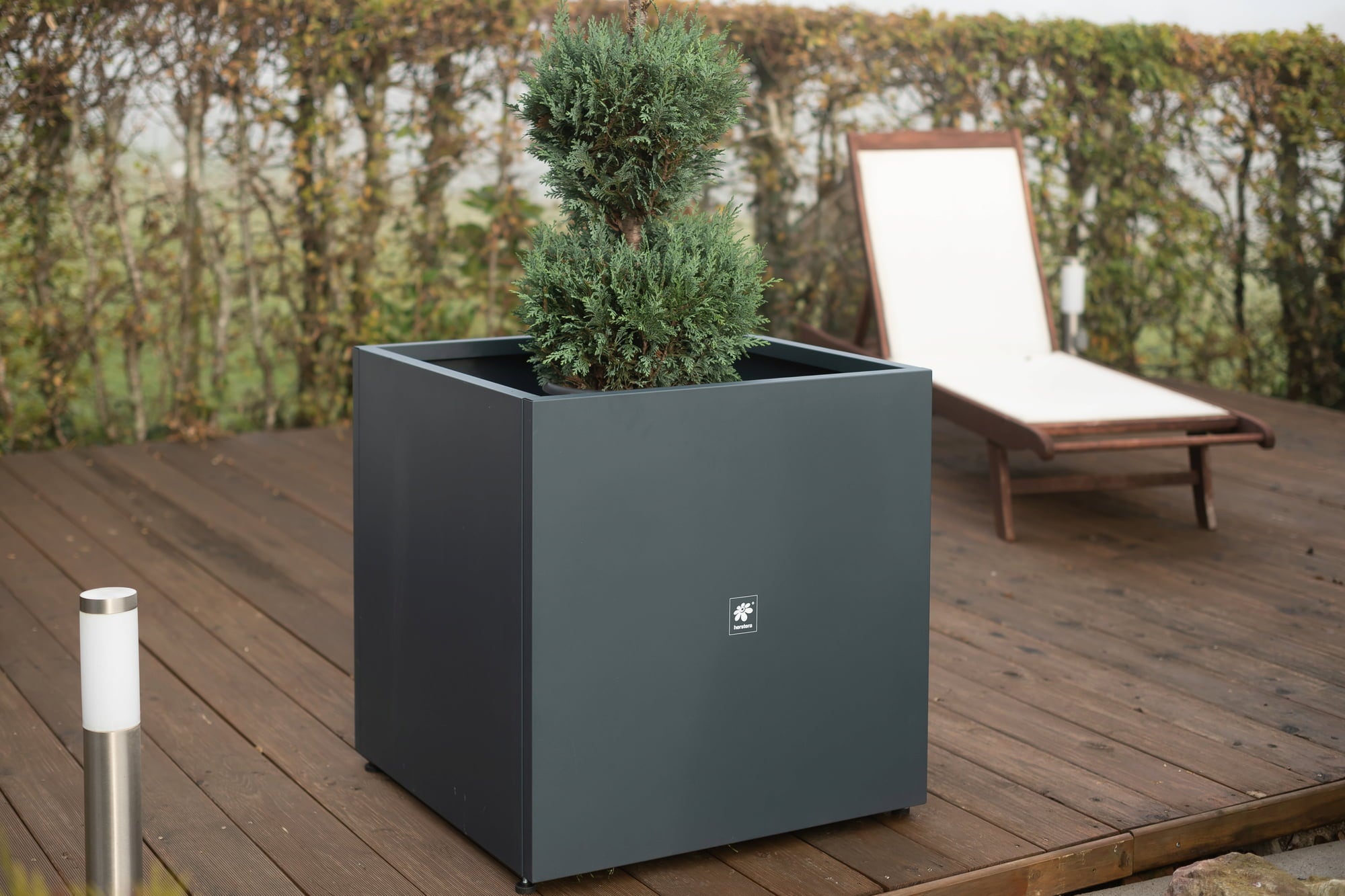 Herstera Jardinière Cube 70 x 70 x 70 - Anthracite