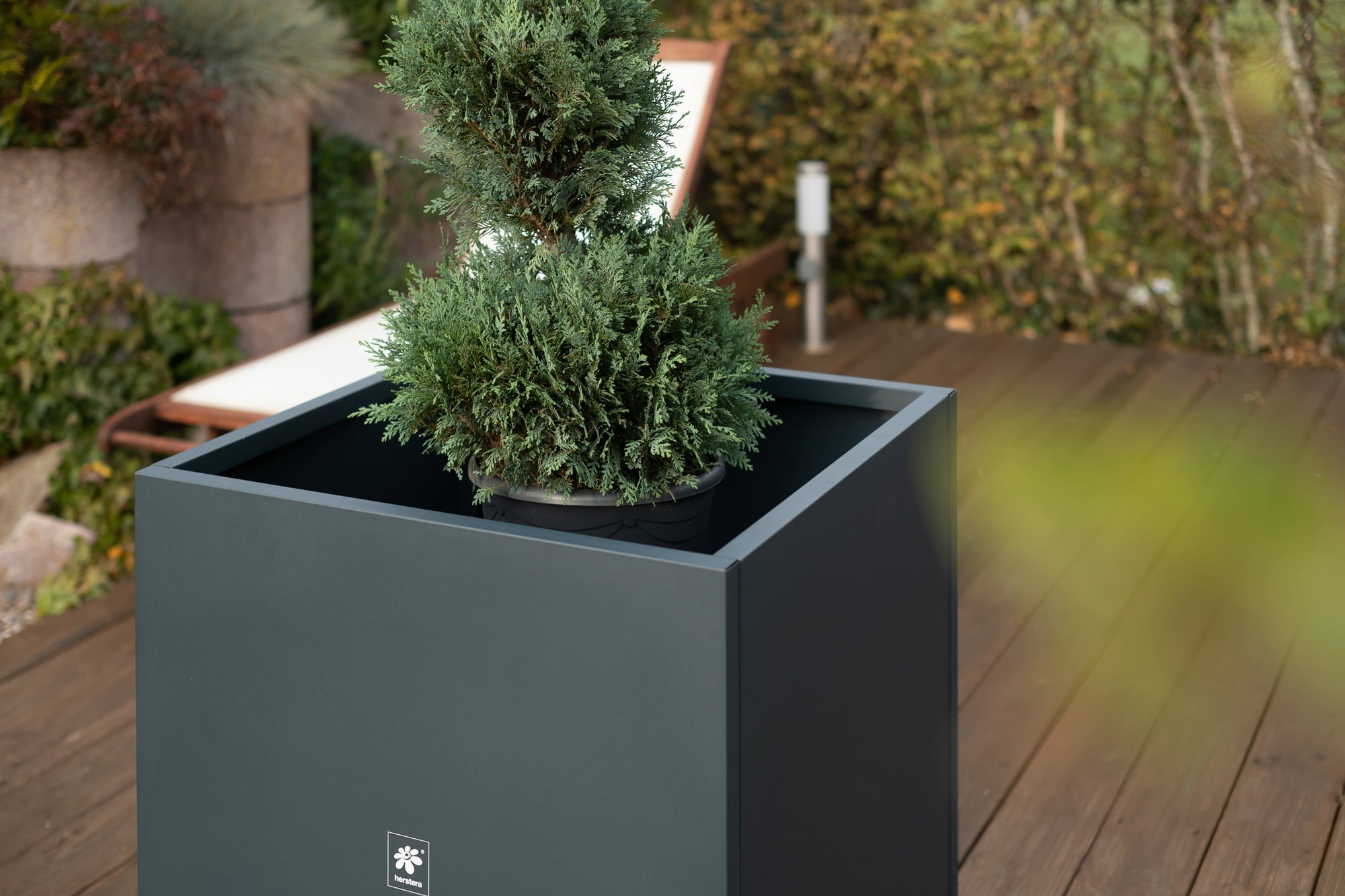Herstera Jardinière Cube 70 x 70 x 70 - Anthracite