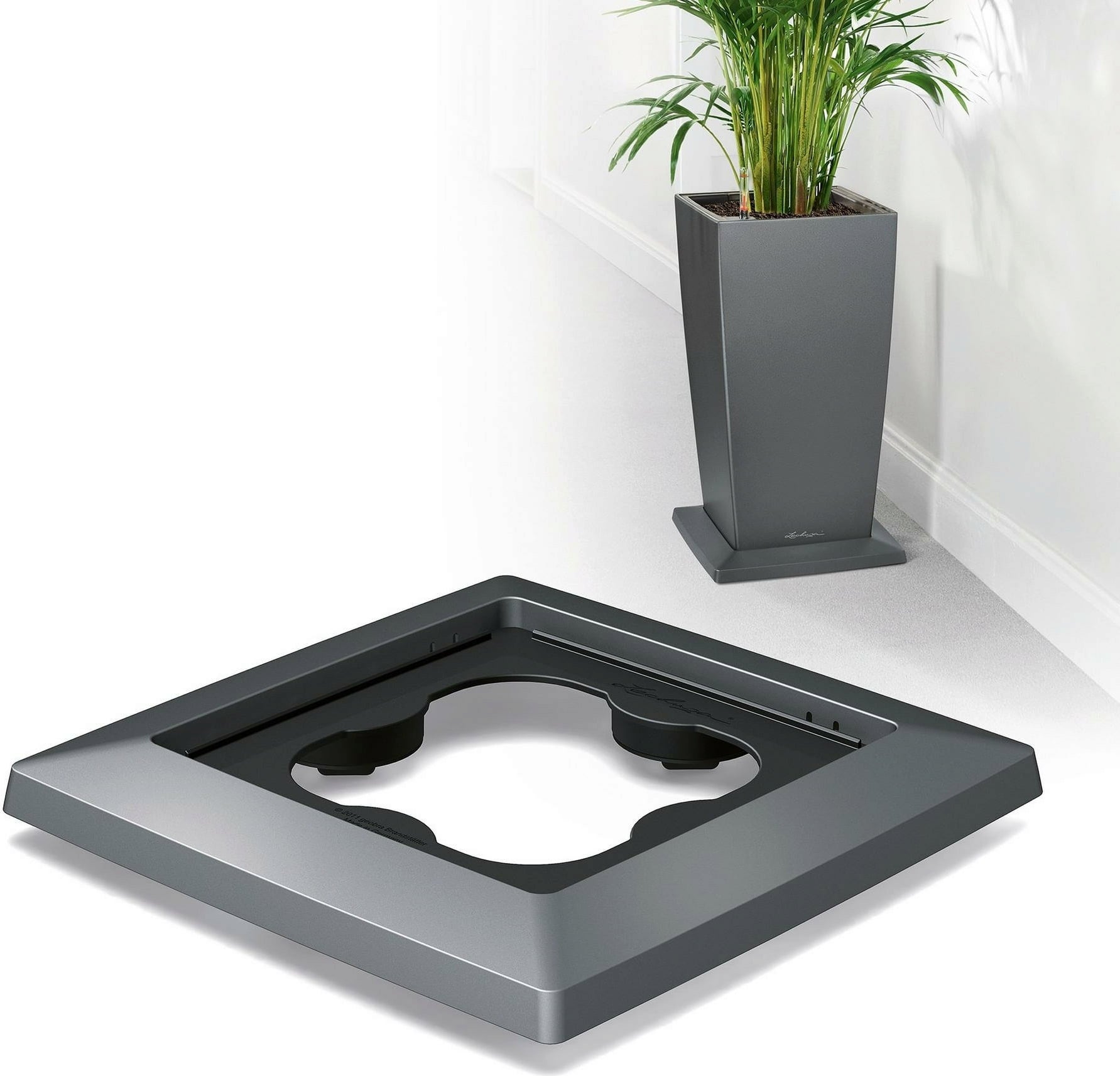 Lechuza Coaster for CUBICO 30 - Metallic Anthracite