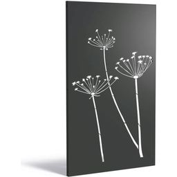 ADEZZ Sichtschutzpaneel "Blume" - Aluminium