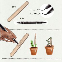 Own Grown Plantenstokje - 60 Stuks met Stift