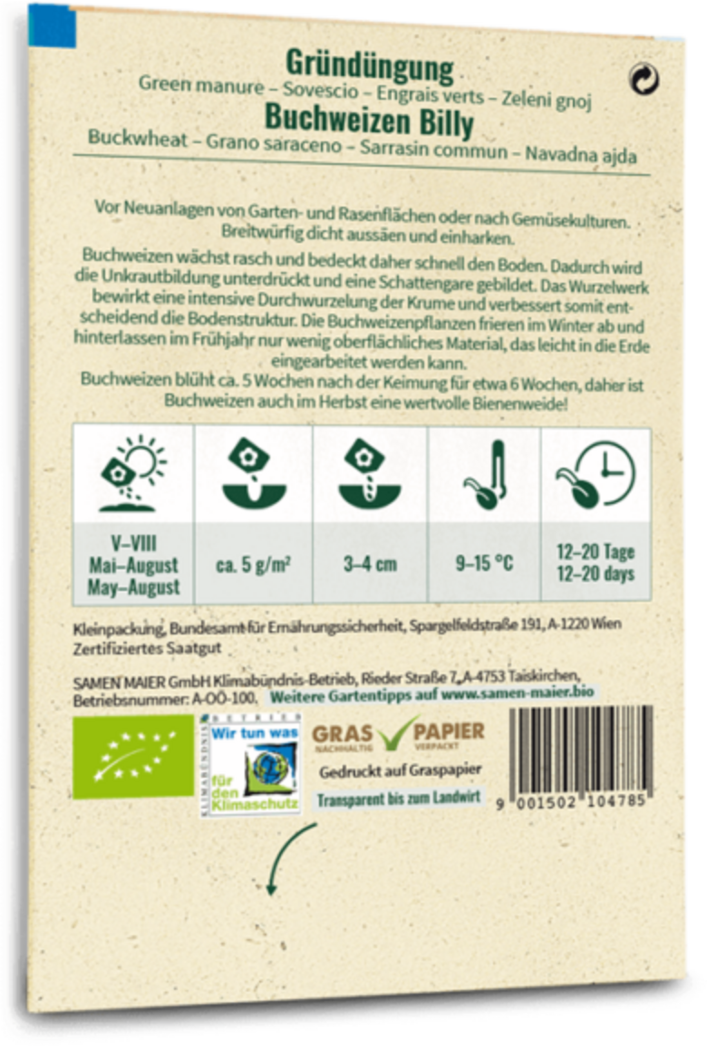 Samen Maier Bio Buchweizen 