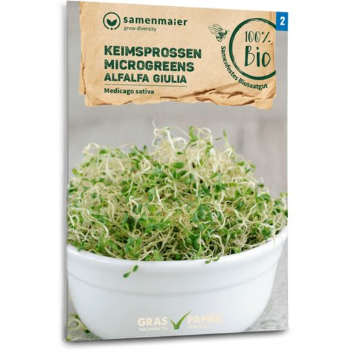 Organic Sprouts/ Microgreens - Alfalfa Giulia