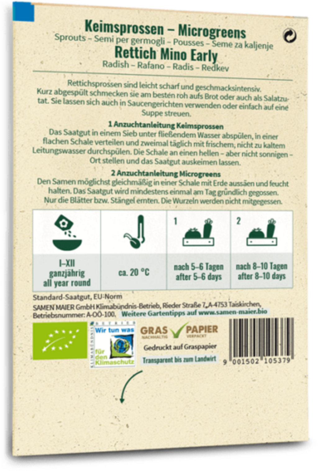 Graines Germées/ Microgreens - Radis 