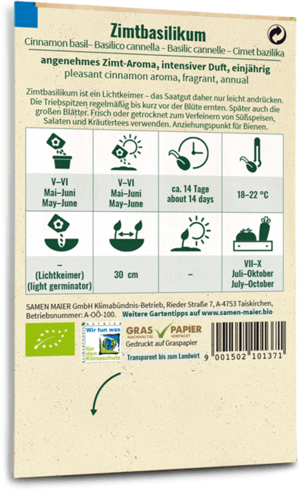 Samen Maier BIO cimetova bazilika