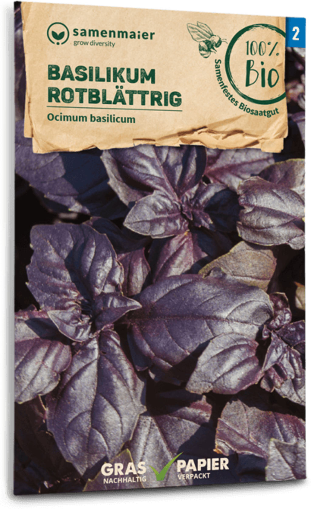 Samen Maier Organic Red-Leaved Basil
