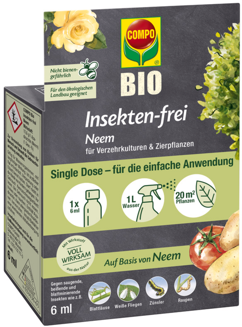 COMPO Bio Insekten-frei Neem (6 ml) - 1 Pkg - Pf.Reg.Nr.: 2699-902