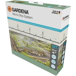 Kit d'Irrigation Goutte-à-Goutte Micro-Drip pour Parterre de Légumes/Fleurs (60 m²) - 1 kit