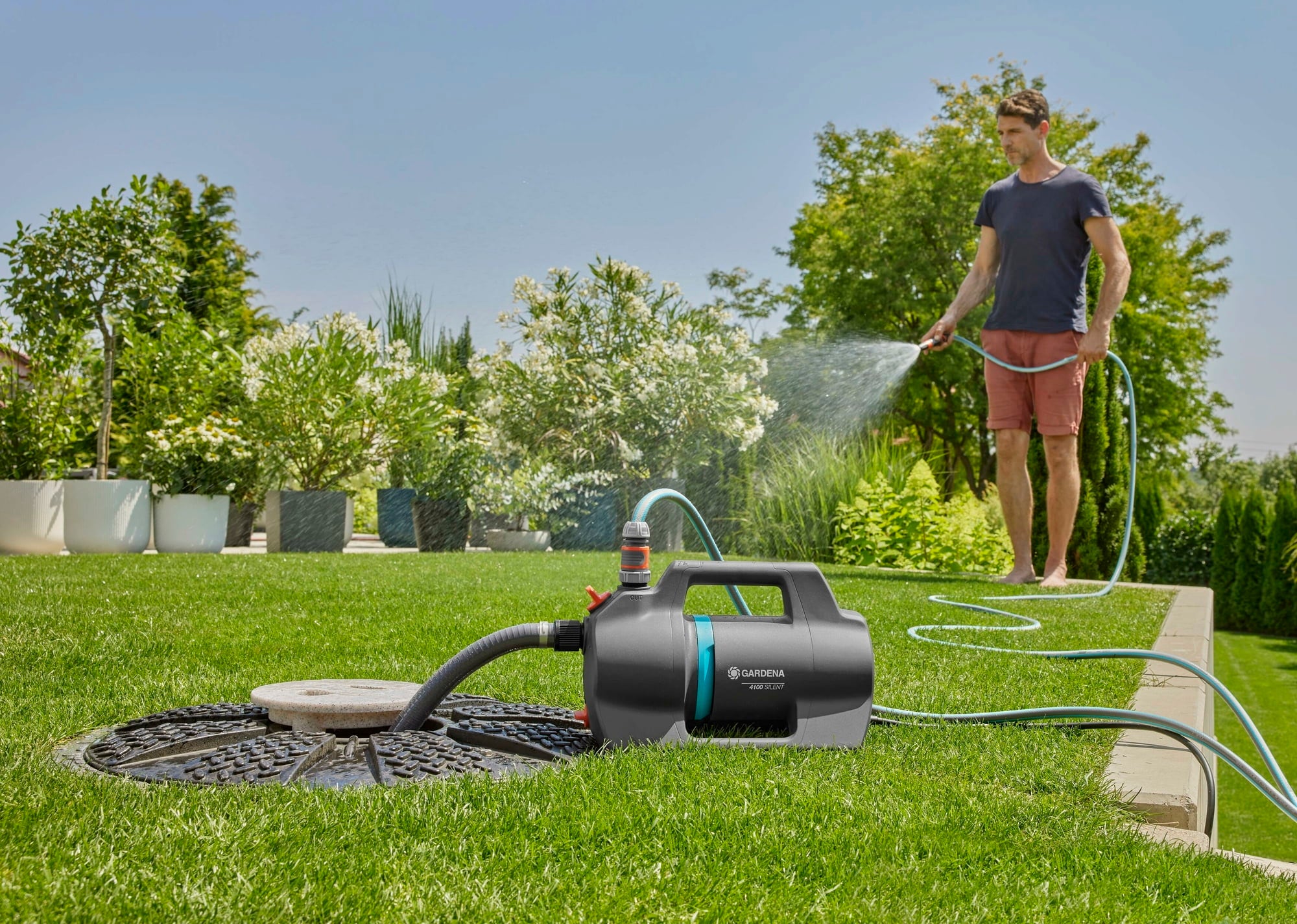 Ensemble Pompe d'Arrosage de Surface 4100 Silent 
