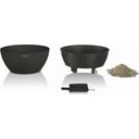 Lechuza CUBETO Stone 40 Planter - Graphite Black