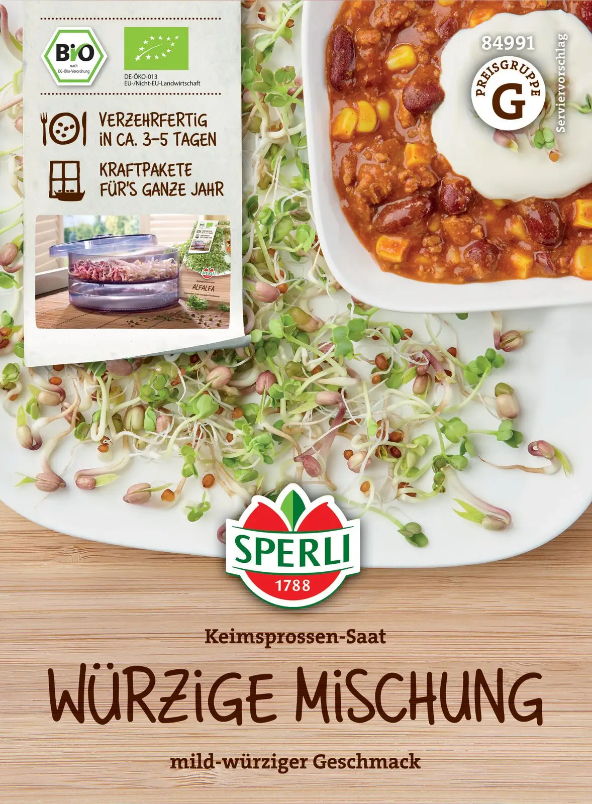 Sperli Graines Germées Bio - Mélange Épicé
