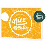 "Nice Birthday" - Önállóan kinyomtatható ajándékutalvány