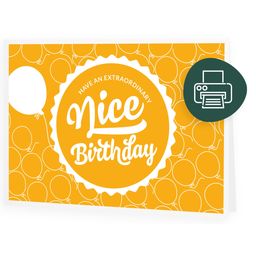 Nice Birthday Gift Certificate to Print at Home