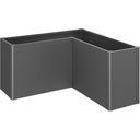 Planter Box - Belvedere MAXI, Metallic Dark Grey  - L150