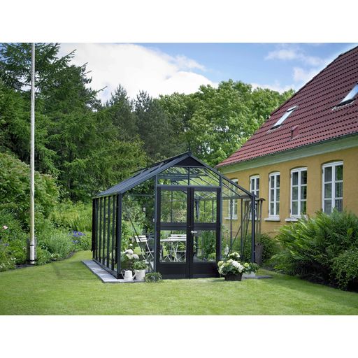 Gewächshaus Premium - Anthrazit mit 3 mm ESG - 13 m²