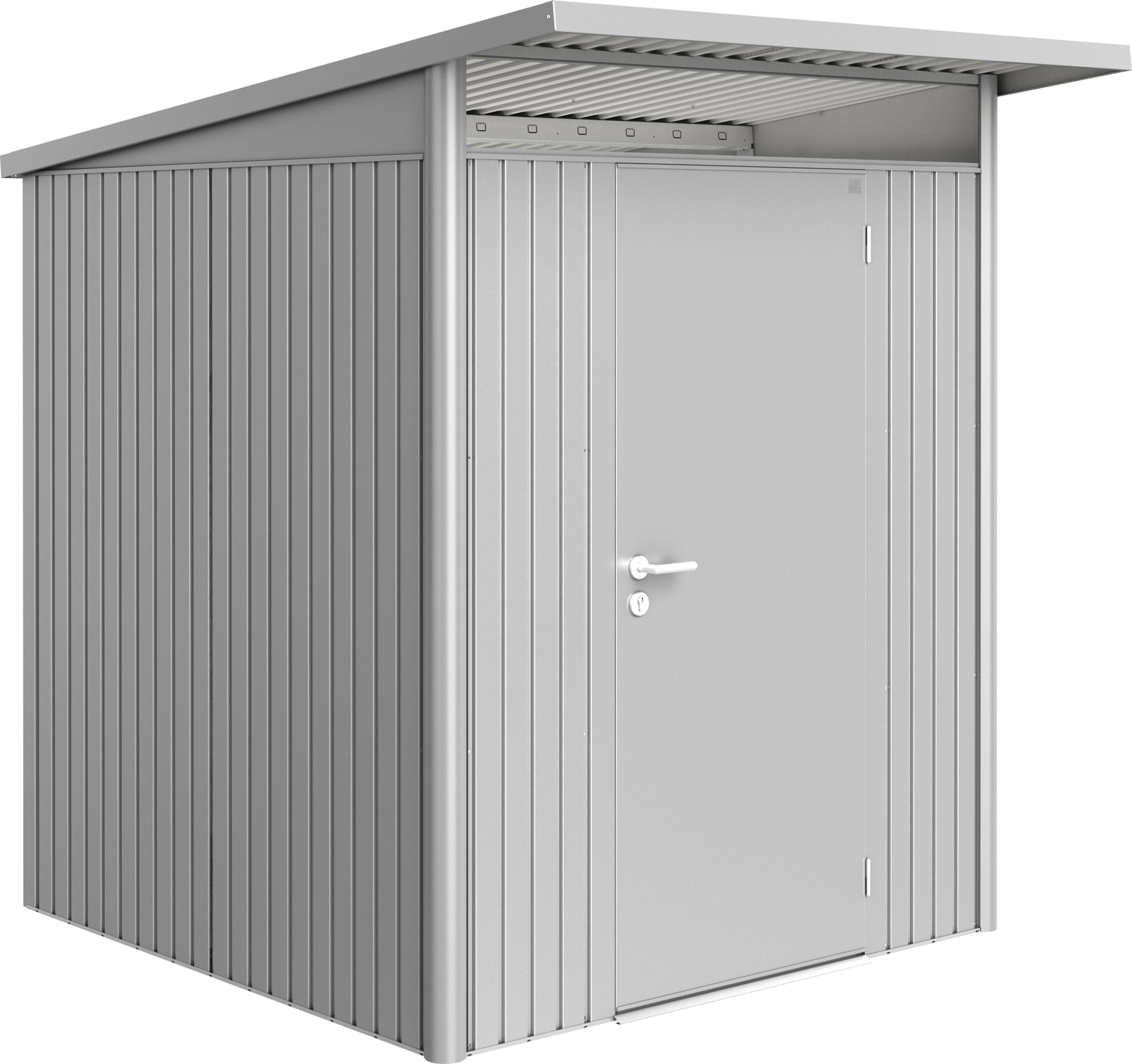 Gerätehaus AvantGarde silber-metallic mit Standardtür - A1