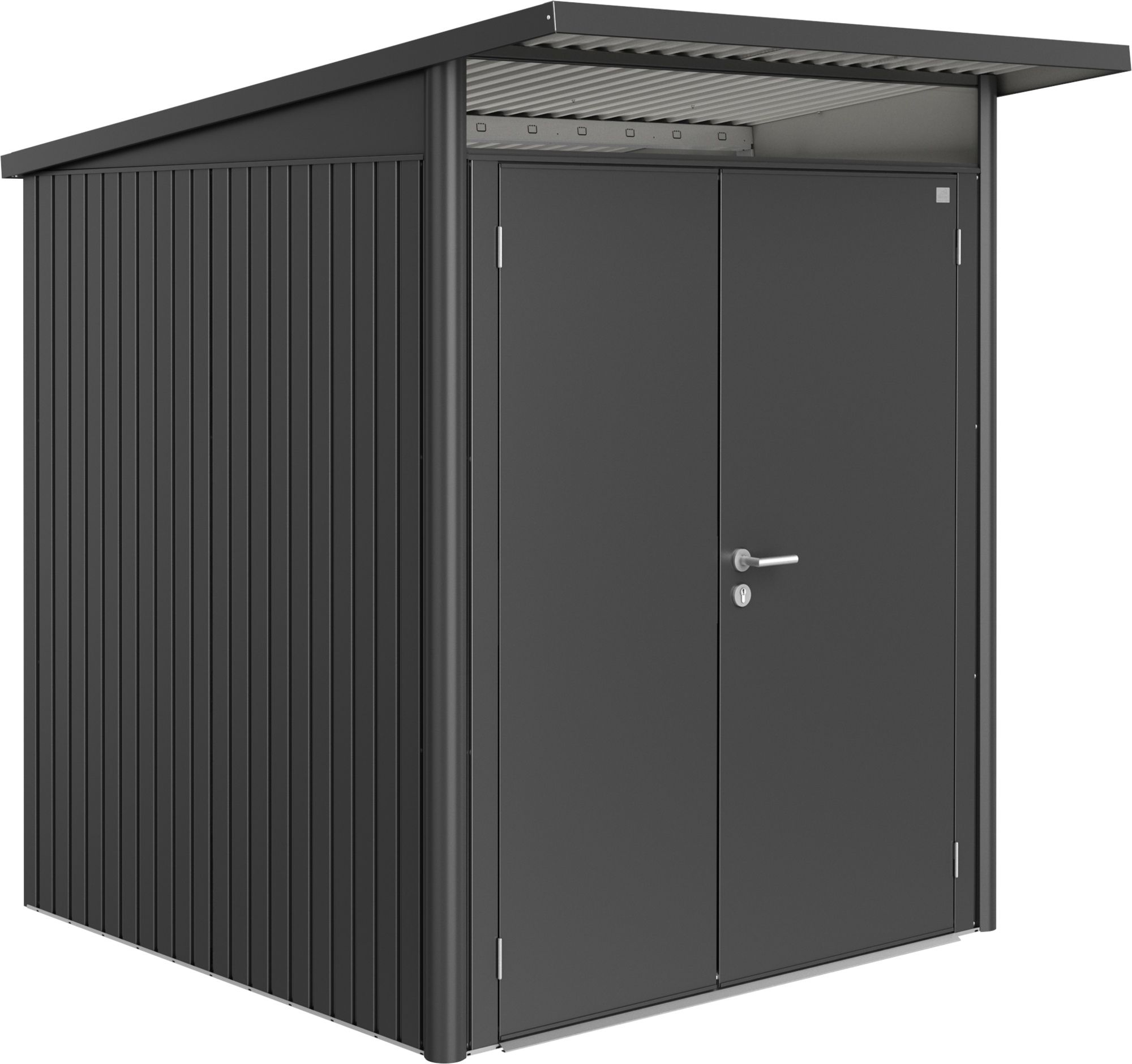 Garden Shed - AvantGarde | Double Door, Metallic Dark Grey - A1