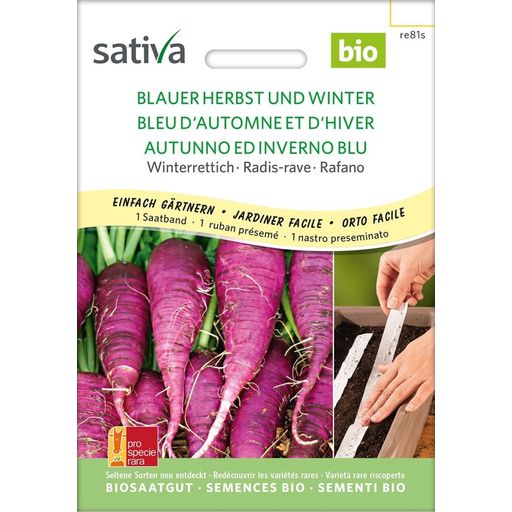 Bio Winterrettich, Blauer Herbst Winter Saatband