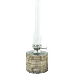 Strömshaga Wood Nickel Kerosene Lamp - Large
