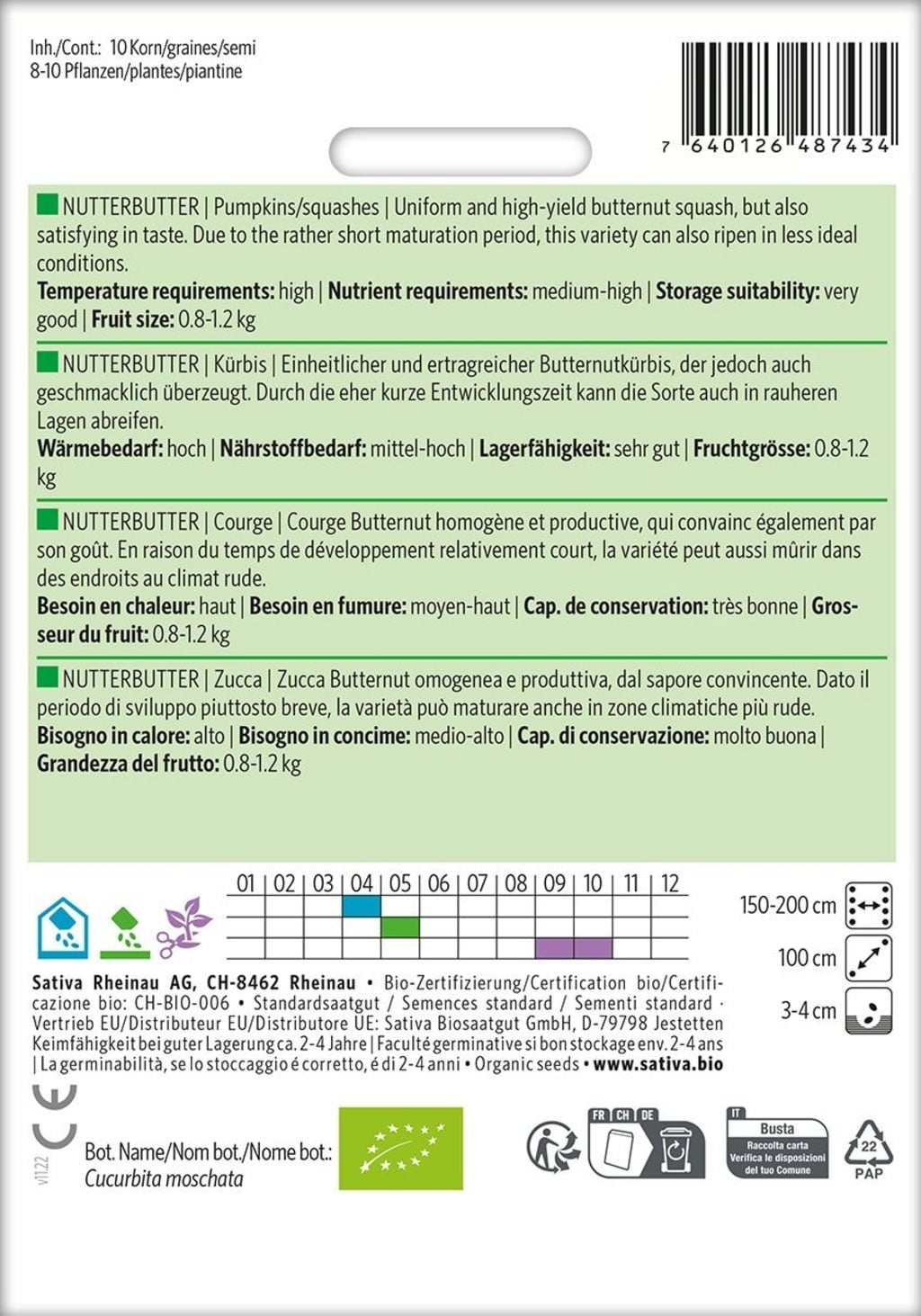 Sativa Courge Bio 