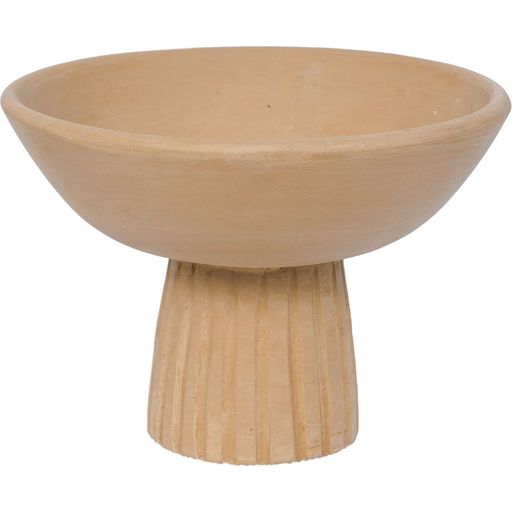 Strömshaga Earthenware Bowl on a Pedestal - Terracotta