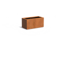 Pflanzgefäß Carrez aus Cortenstahl mit Boden - Rechteckig, 100 x 50 x 50 cm
