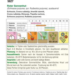 AUSTROSAAT Bio Echinacea, rdeči ameriški slamnik