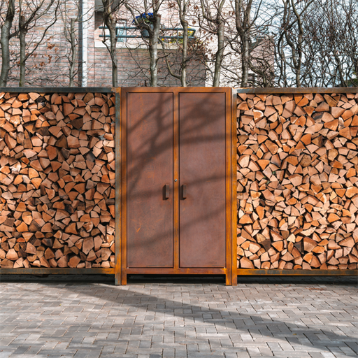 FORNO Holzaufbewahrung mit Türen