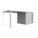 Seitendach zu Gerätehaus Neo - silber-metallic - Gr. 2A/2B/2C/2D