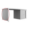 Side Wall for the Side Roof for Garden Shed Neo - Silver-Metallic - 2A/2B/2C/2D