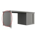 Side Wall for the Side Roof for Garden Shed Neo - Quartz Grey-Metallic - 2A/2B/2C/2D