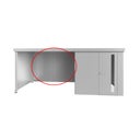 Rear Wall for Side Roof of Garden Shed Neo - Silver-Metallic