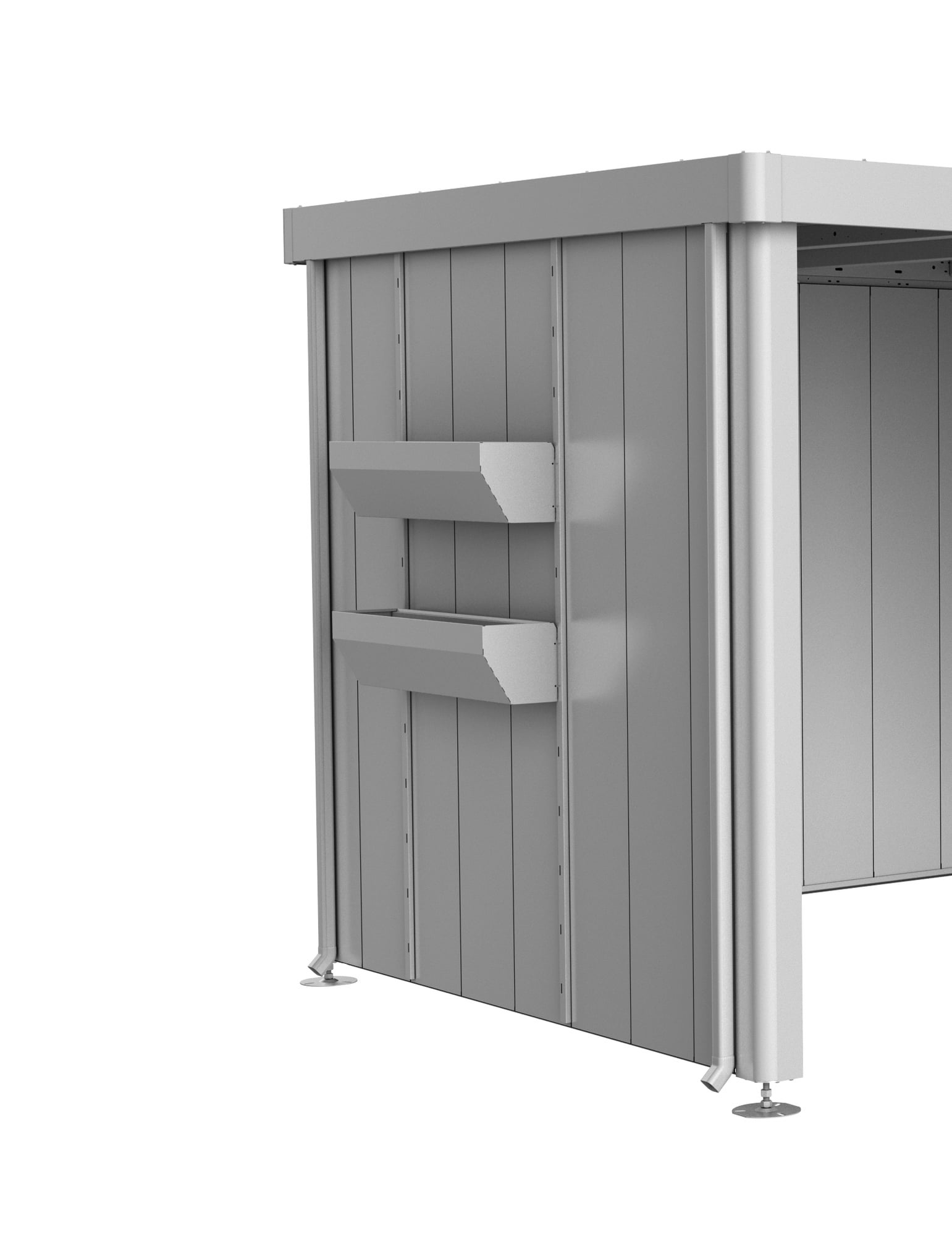 Biohort FloraBoard for Neo Shed Side Roof - Silver-Metallic