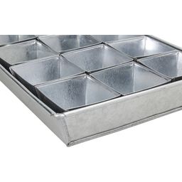 Cultivation Tray with 30 Individual Pots – Galvanized Steel - 1 Set