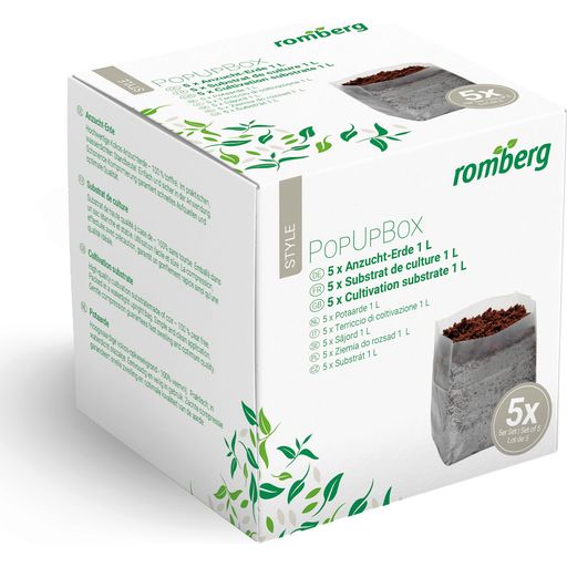 Romberg POP UP BOX Odlingsjord - 5 x 1 liter - 1 Set