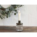 Chic Antique Glass Candleholder - H 10 / Ø7 cm