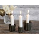 Chic Antique Stick Candleholder with Grooves