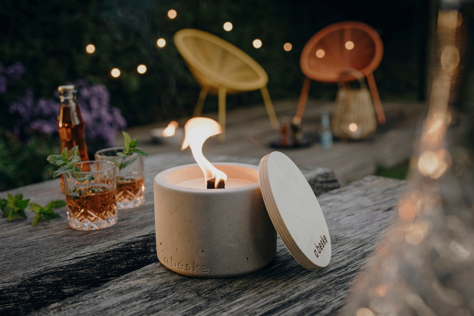 Beske Solo Concrete Candle