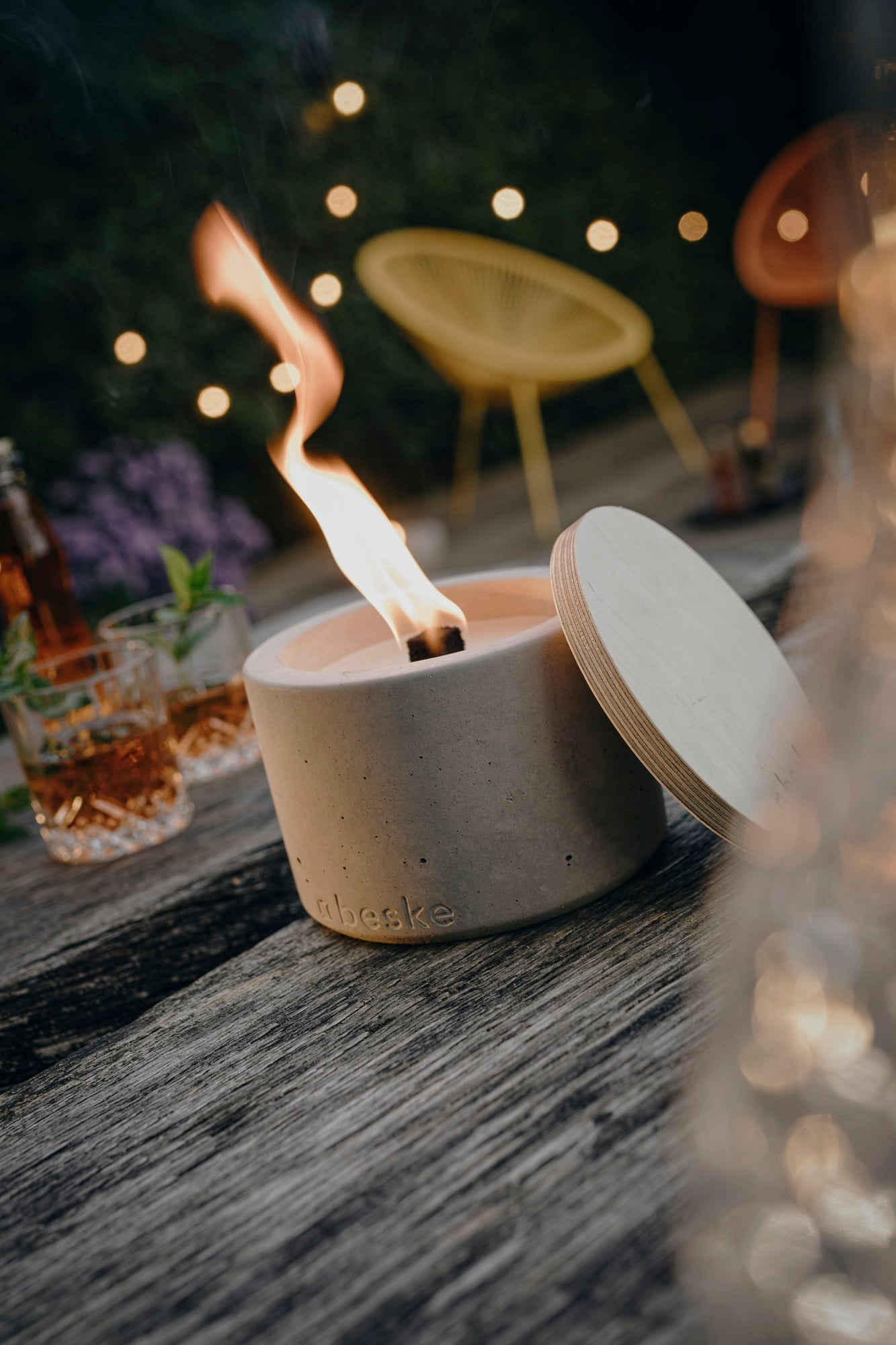 Beske Solo Concrete Candle