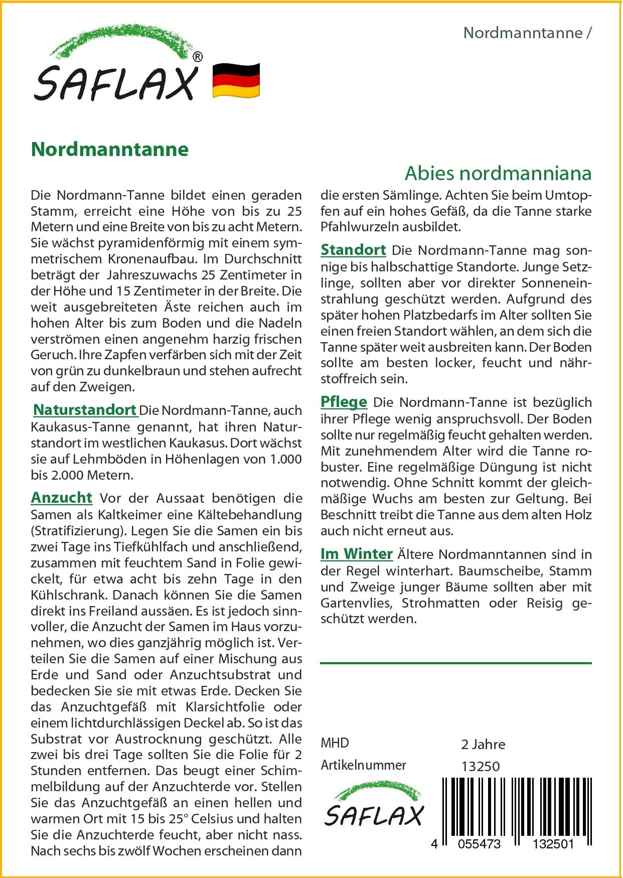 Saflax Jelka Nordmann