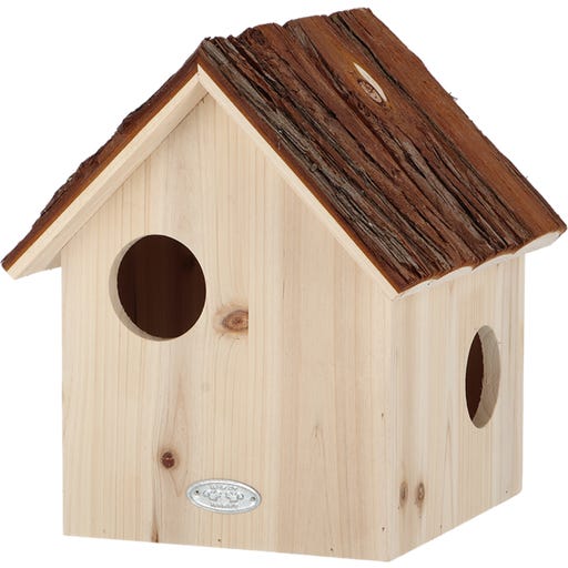 Futterstation Eichhörnchen Relaxdays Eichhörnchen Futterhaus, Kobel Aus Holz, Wetterfestes Metall Dach, Zum Aufhängen Futterhaus Eichhörnchen