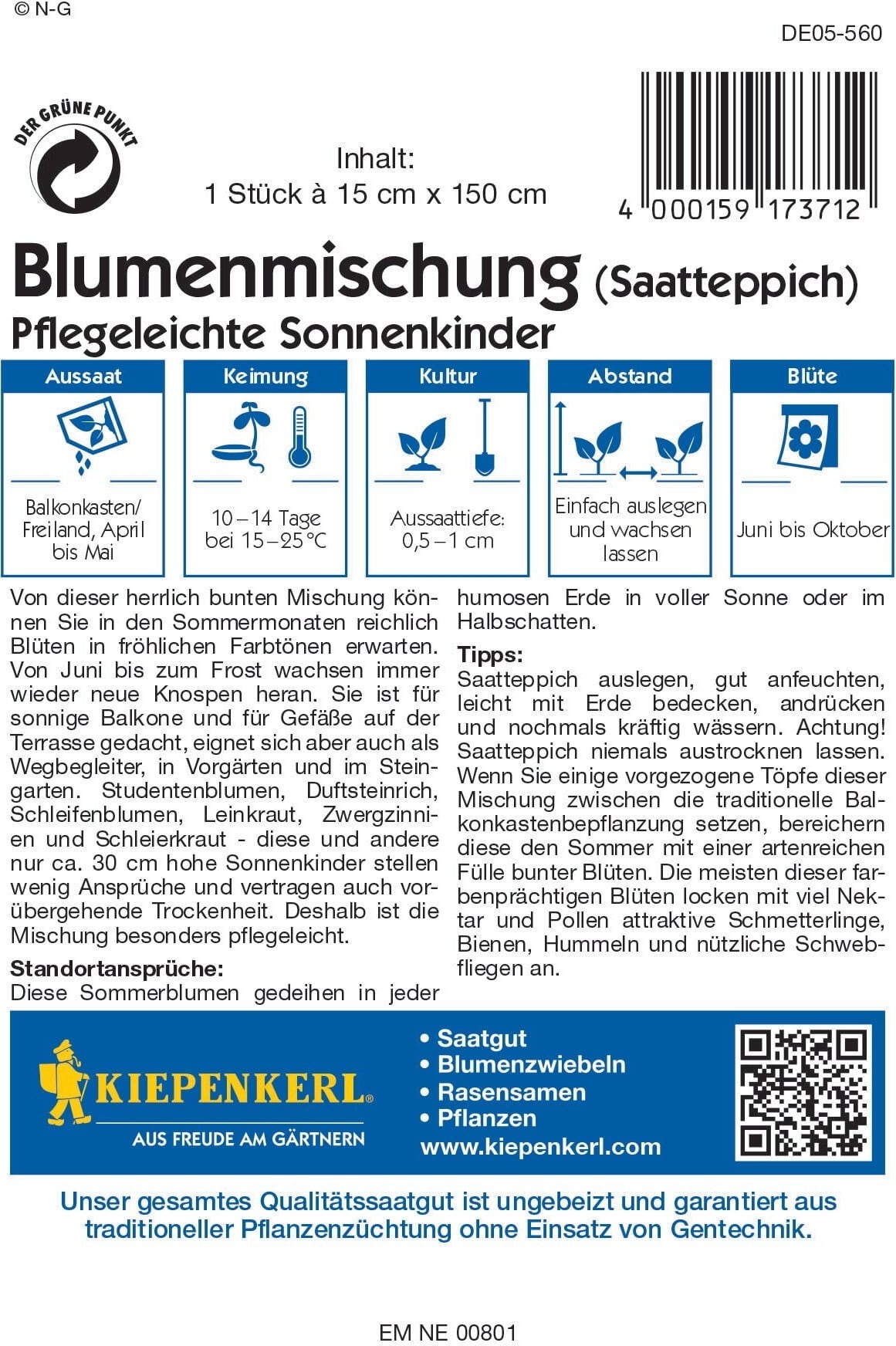 Blumenmischung Pflegeleichte Sonnenkinder