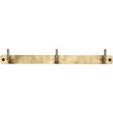 Brass Wall-Mounted Coat Rack with 5 Hooks