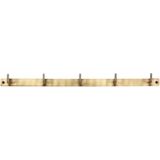 Brass Wall-Mounted Coat Rack with 5 Hooks