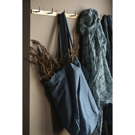 IB Laursen Brass WallMounted Coat Rack with 5 Hooks Bloomling