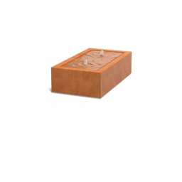 Wassertisch Rechteckig (Standard) aus Cortenstahl - 150 x 80 x 40 cm